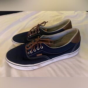 Vans Men's Dark Blue and Brown Sneakers